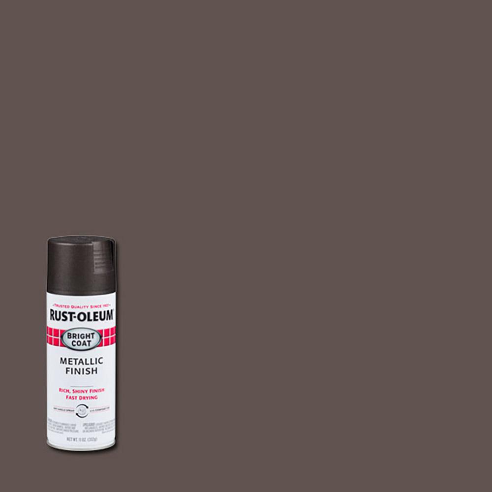 bronze paint spray dark rust oleum oz metallic enamel protective stops coat bright hammered homedepot