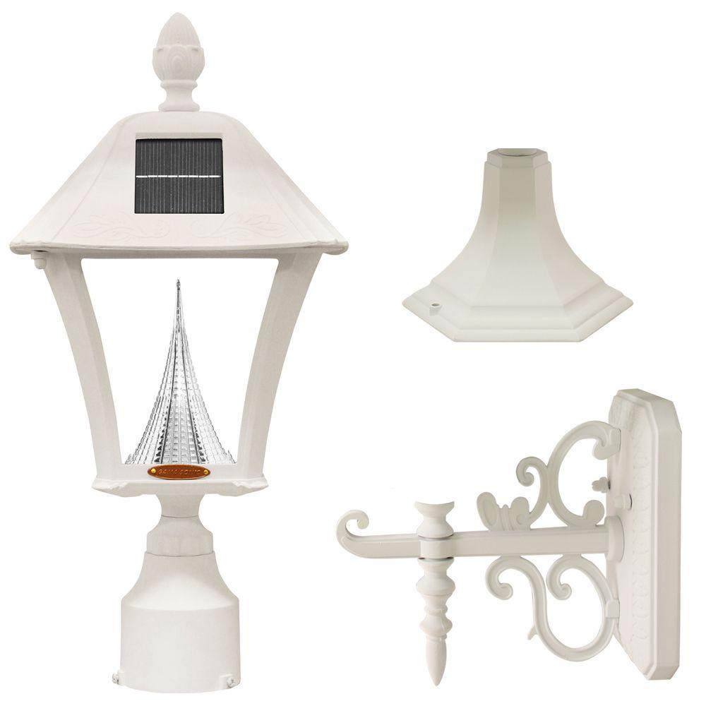 White Light Kit Included Post Lighting Outdoor The Baytown Solar White Outdoor Post Wall Light With Bright Warm Leds