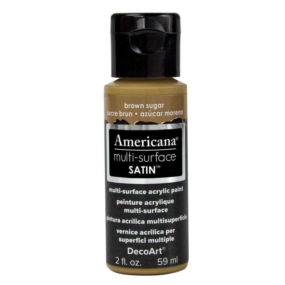 Decoart Americana 2 Oz Brown Sugar Satin Multi Surface Acrylic Brown Sugar Satin Multi Surface Acrylic Paint
