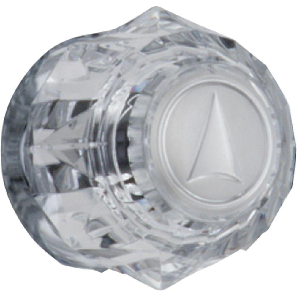 Delta Clear Knob Handle with Arrow Indicator in ChromeH31 The Home Depot
