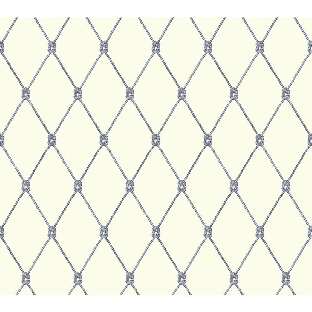 York Wallcoverings Nautical Living Knot Trellis Wallpaper-NY4846 - The ...