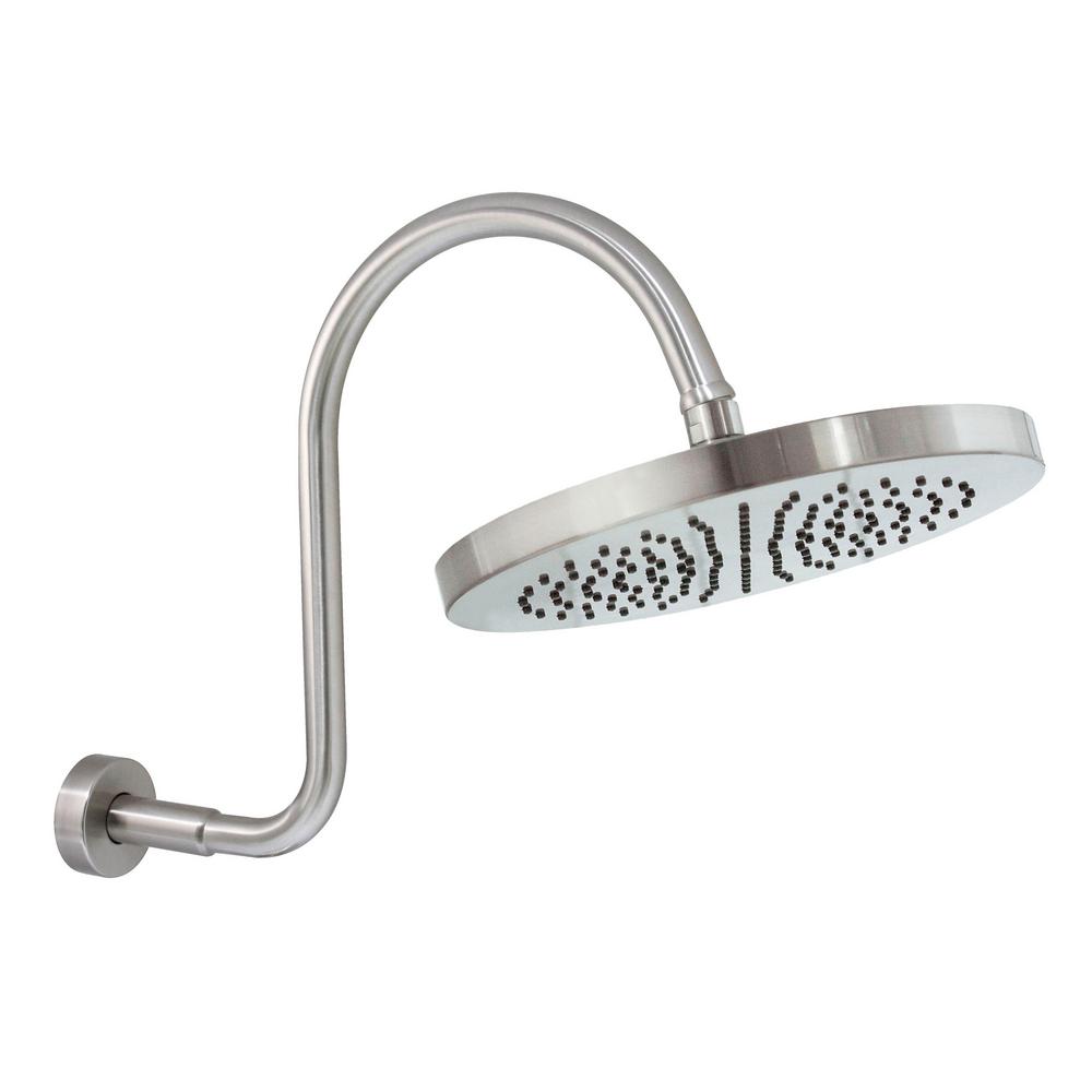 MODONA 10 in. 1Spray Rain Shower Head with Gooseneck Shower Arm with