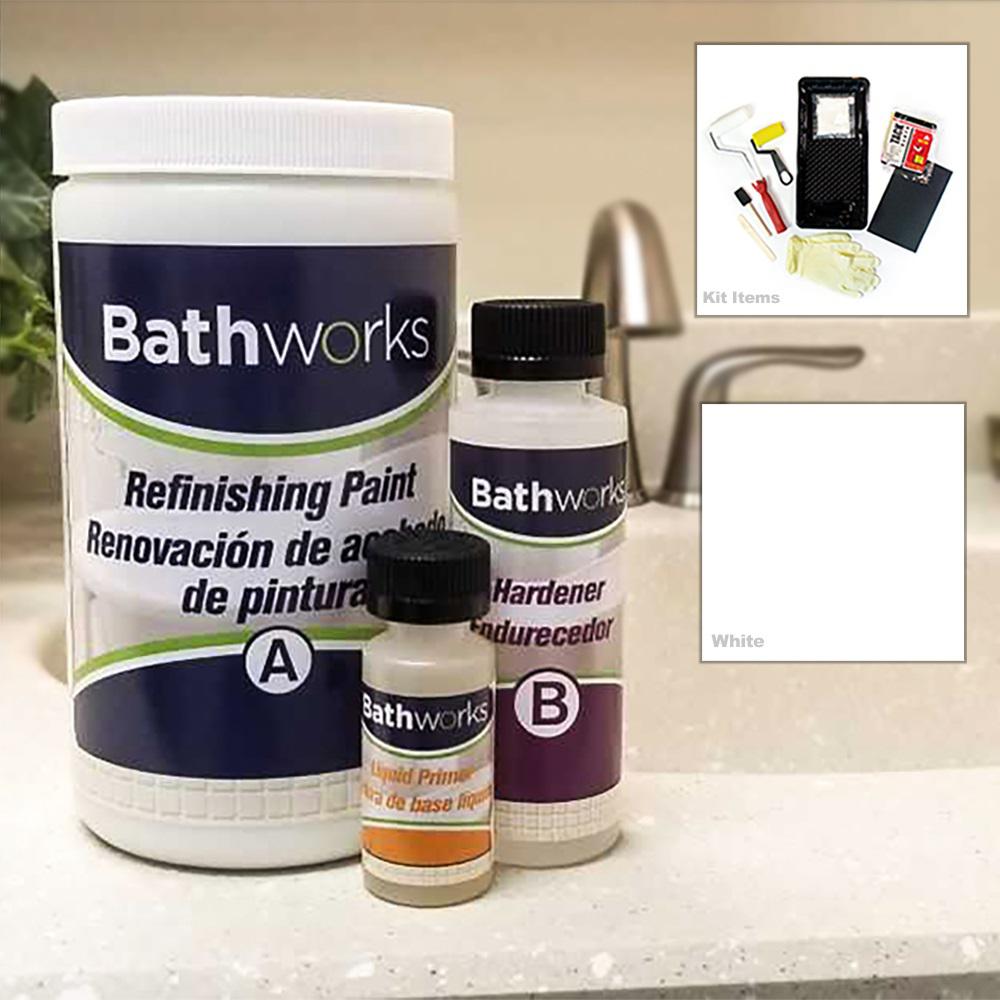 Bathworks 20 Oz Diy Bathtub And Tile Refinishing Kit White