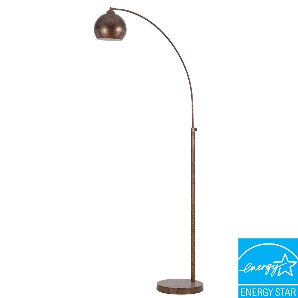 Cal Lighting Arc 72 In Rust Floor Lamp With Metal Shade Bo 2030 1l Rust Floor Lamp With Metal Shade