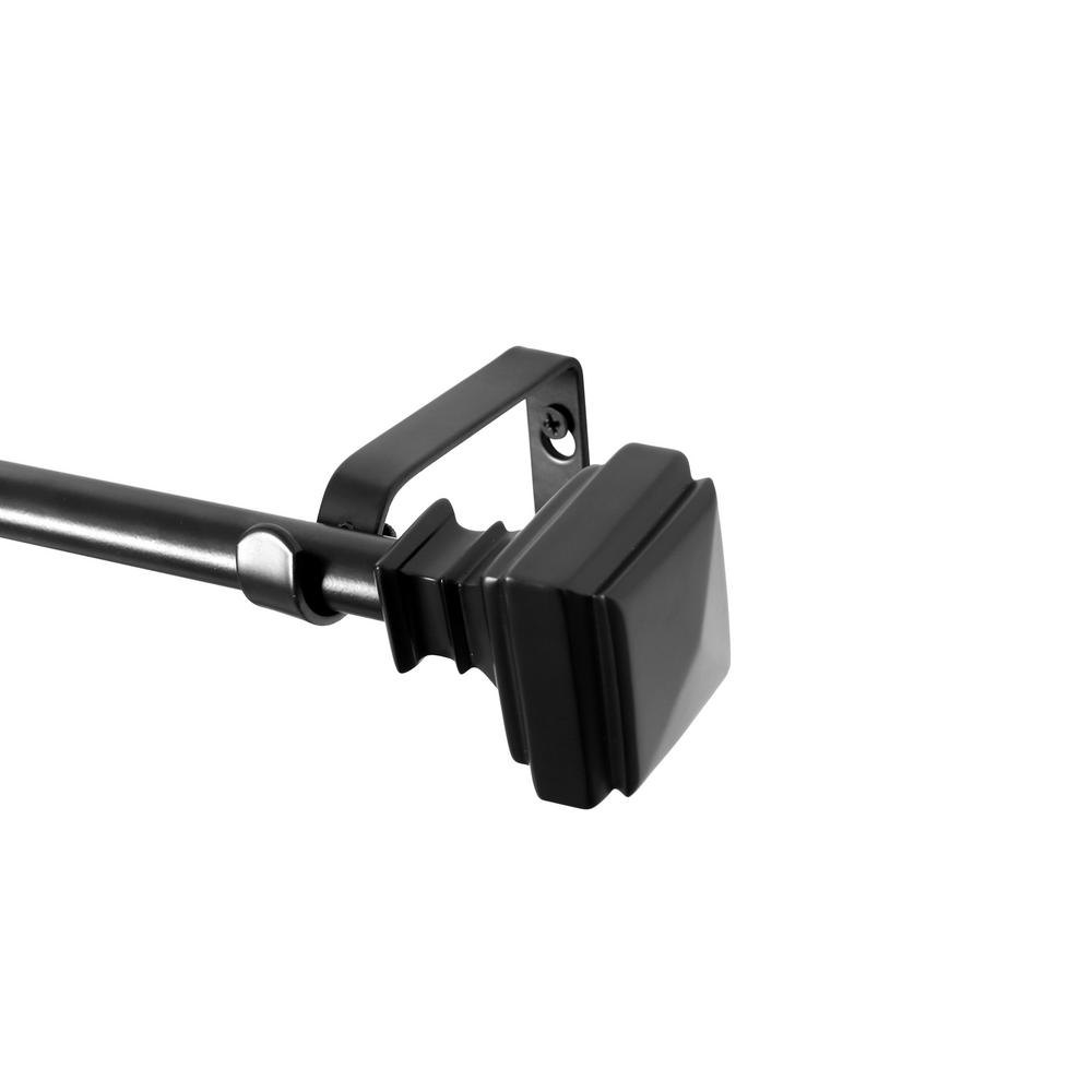 Rod Pole Black Curtain Rods Window Treatments The Home Depot
