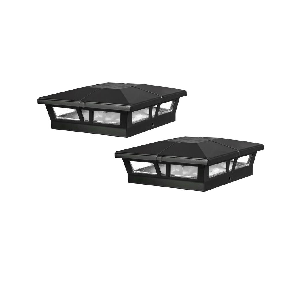 fusion led deck lights single color outdoor black led solar post cap cambridge in fusion led deck lights single color outdoor black led solar post cap cambridge in