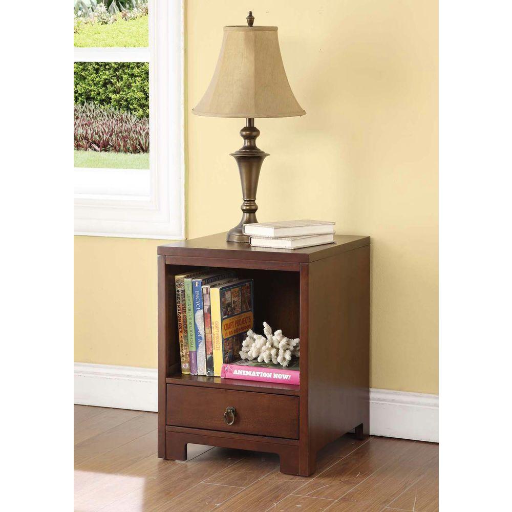 Thomasville Warm Mahogany Storage Side TableF7205810 The Home Depot