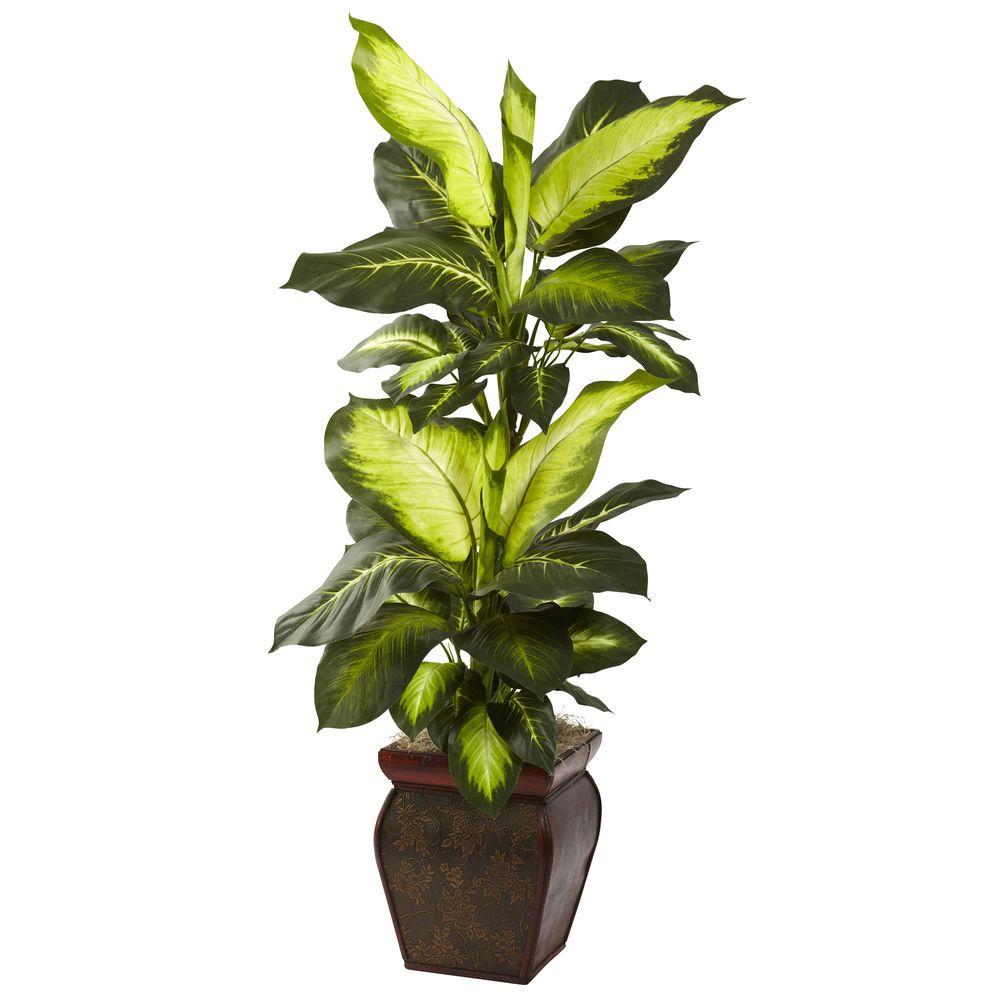 Nearly Natural 45-inch Golden Dieffenbachia Decorative Plant