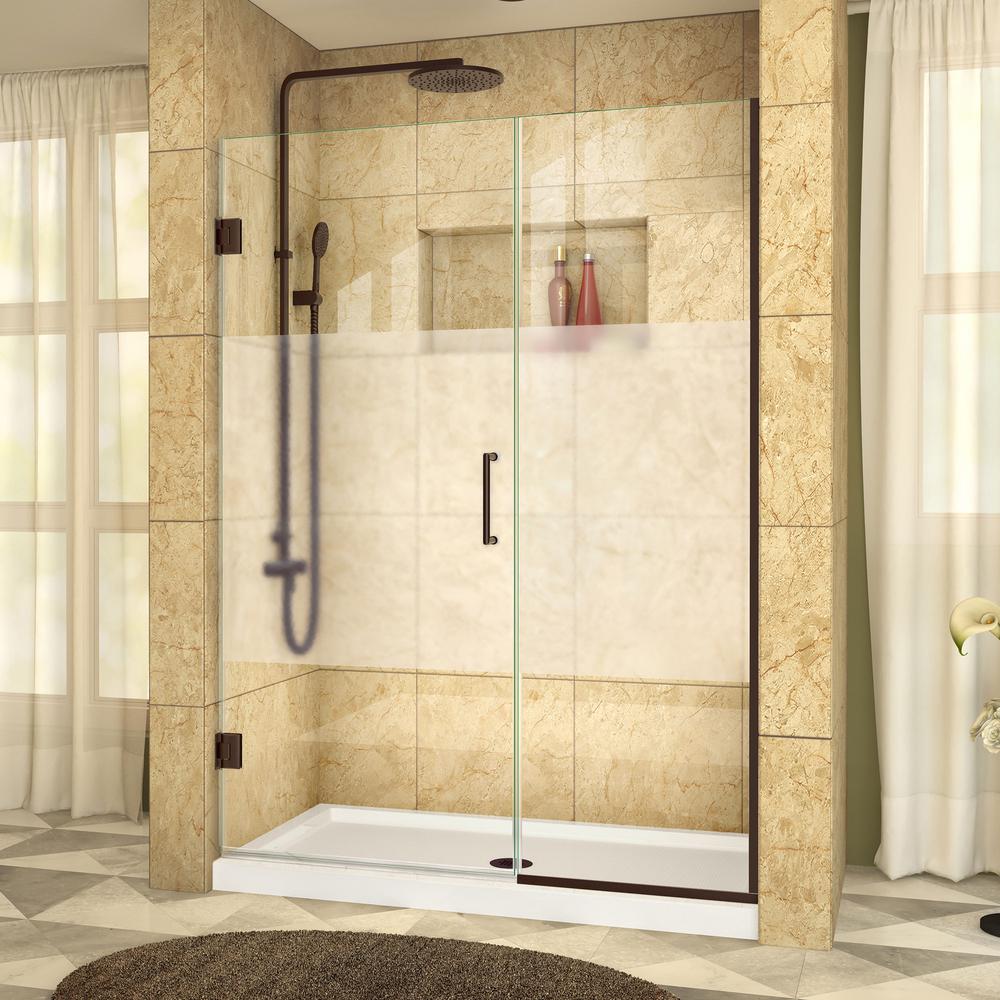 DreamLine Unidoor Plus 51 to 51-1/2 x 72 Frameless Pivot ...