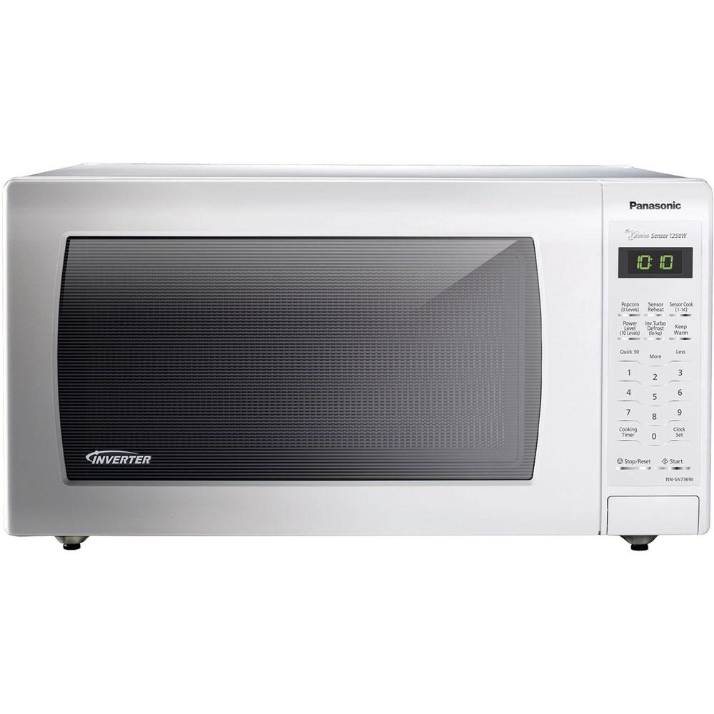 Panasonic 1 6 Cu Ft Countertop Microwave In White Built In