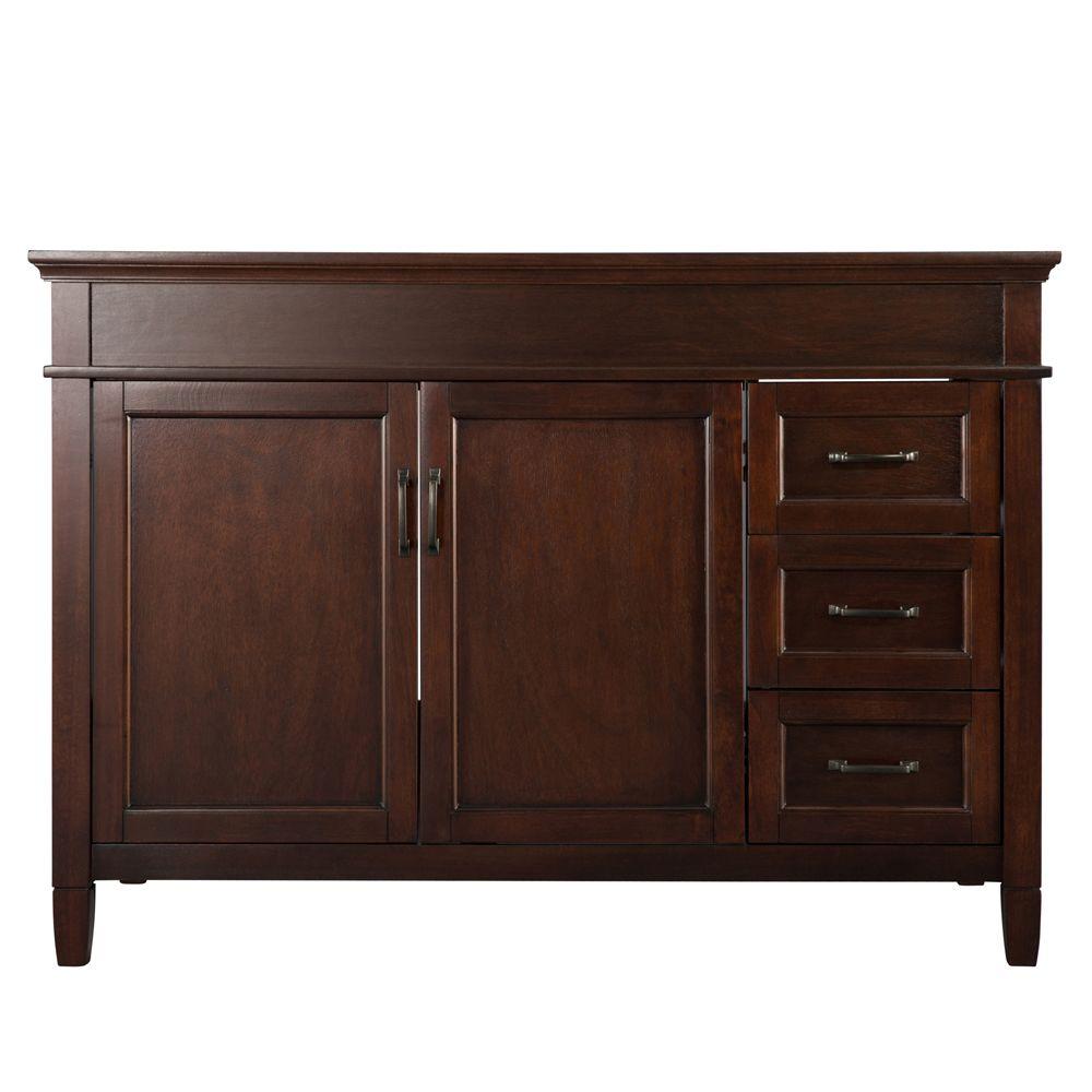 Home Decorators Collection Teasian 48 in. Vanity Only in Cognac