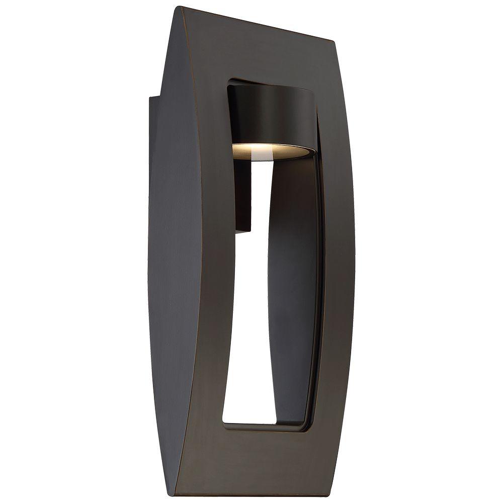 Modern Outdoor Wall Lighting The Home Depot Oil Rubbed Bronze With Gold Highlights Outdoor Led Wall Mount Lantern