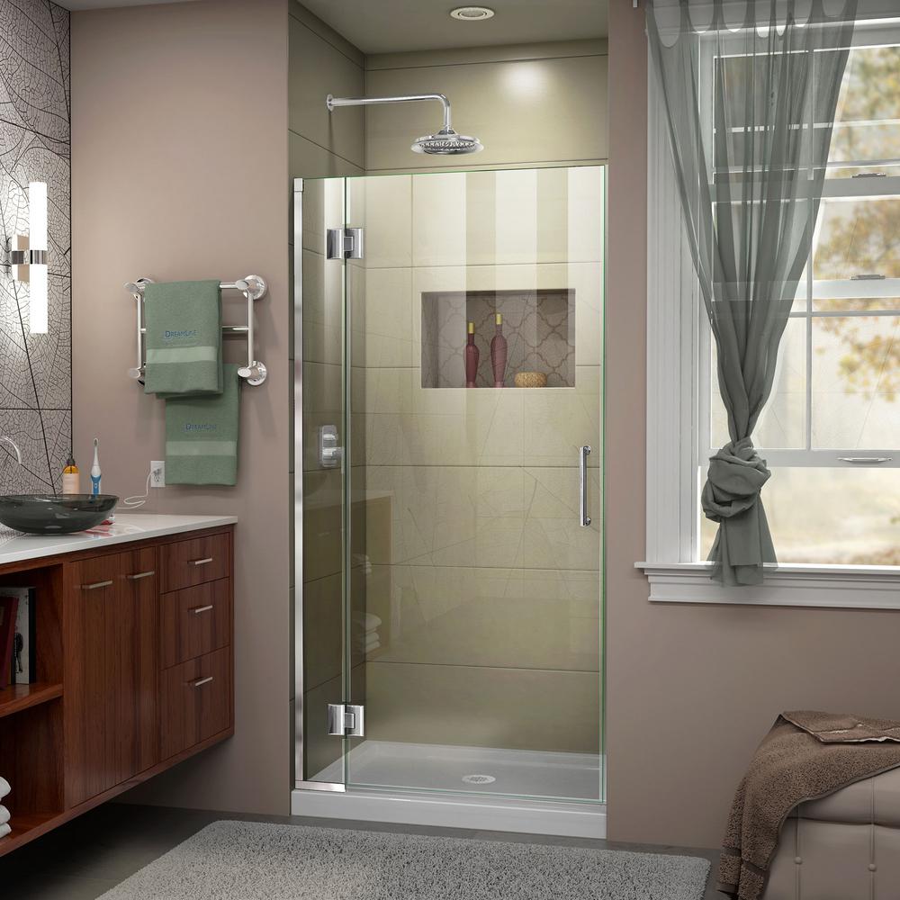 dreamline-unidoor-x-31-in-x-72-in-frameless-pivot-shower-door-in