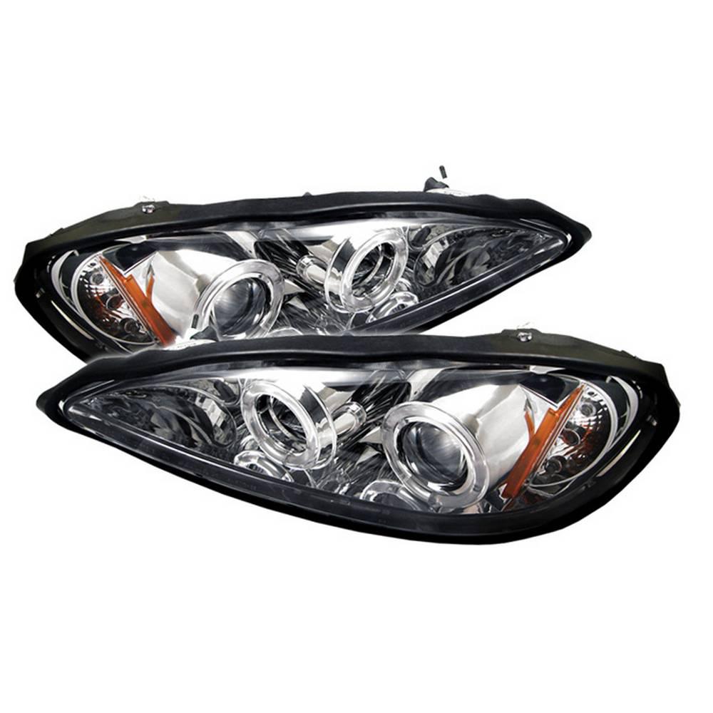 Spyder Auto Pontiac Grand Am 99 05 Projector Headlights Led Halo Pontiac Grand Am 99 05 Projector Headlights Led Halo Replaceable Leds Chrome