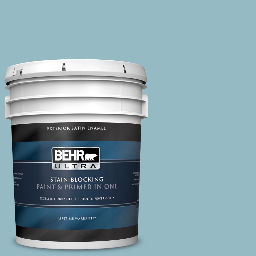 BEHR ULTRA 5 gal. T1813 Casual Day Satin Enamel Exterior Paint and