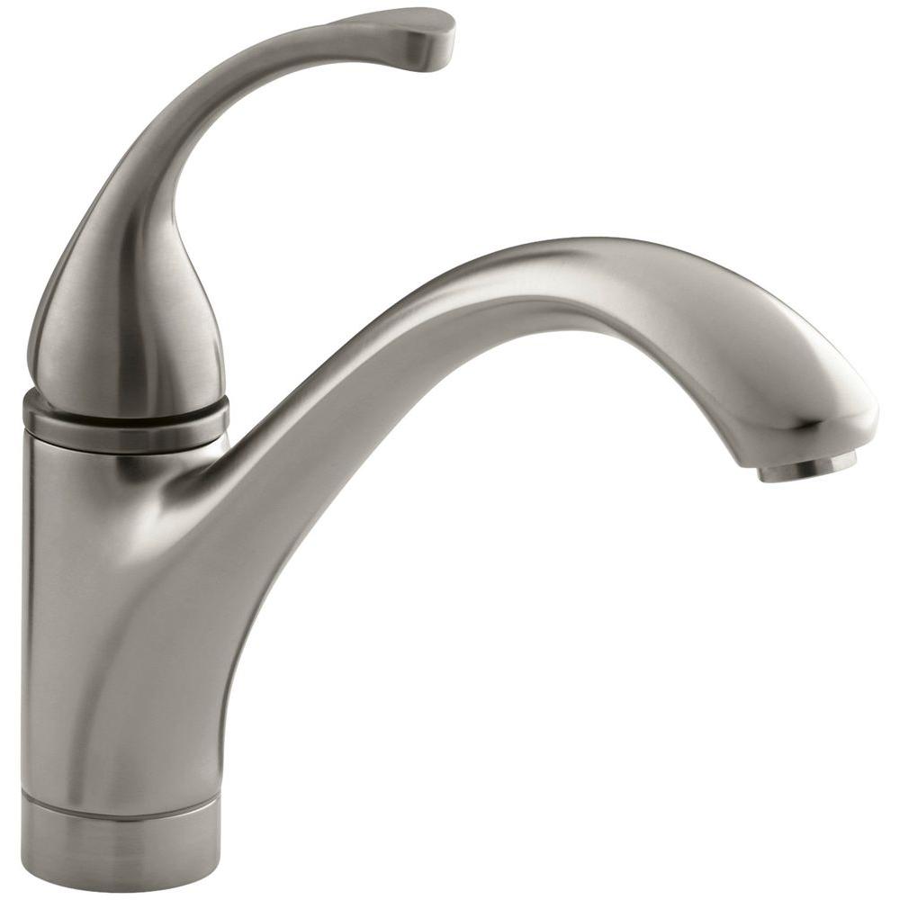 Kohler Mistos Single Handle Standard Kitchen Faucet With Side Forte Single Handle Standard Kitchen Faucet With Lever In Vibrant Brushed Nickel