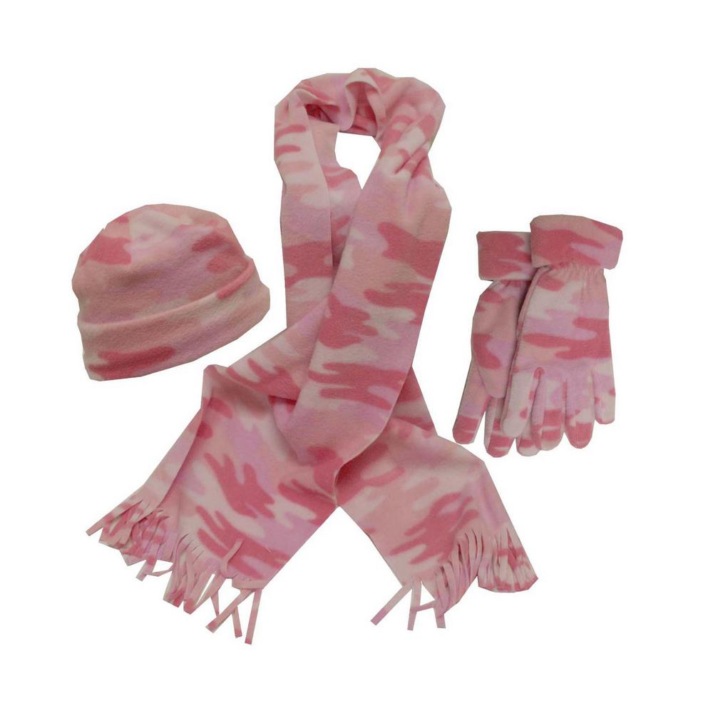 ladies pink hat and scarf set