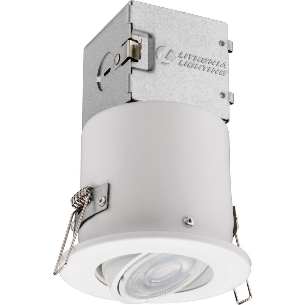 3 In Recessed Lighting The Home Depot Lithonia Oneup 3 In White Integrated Led Recessed Kit