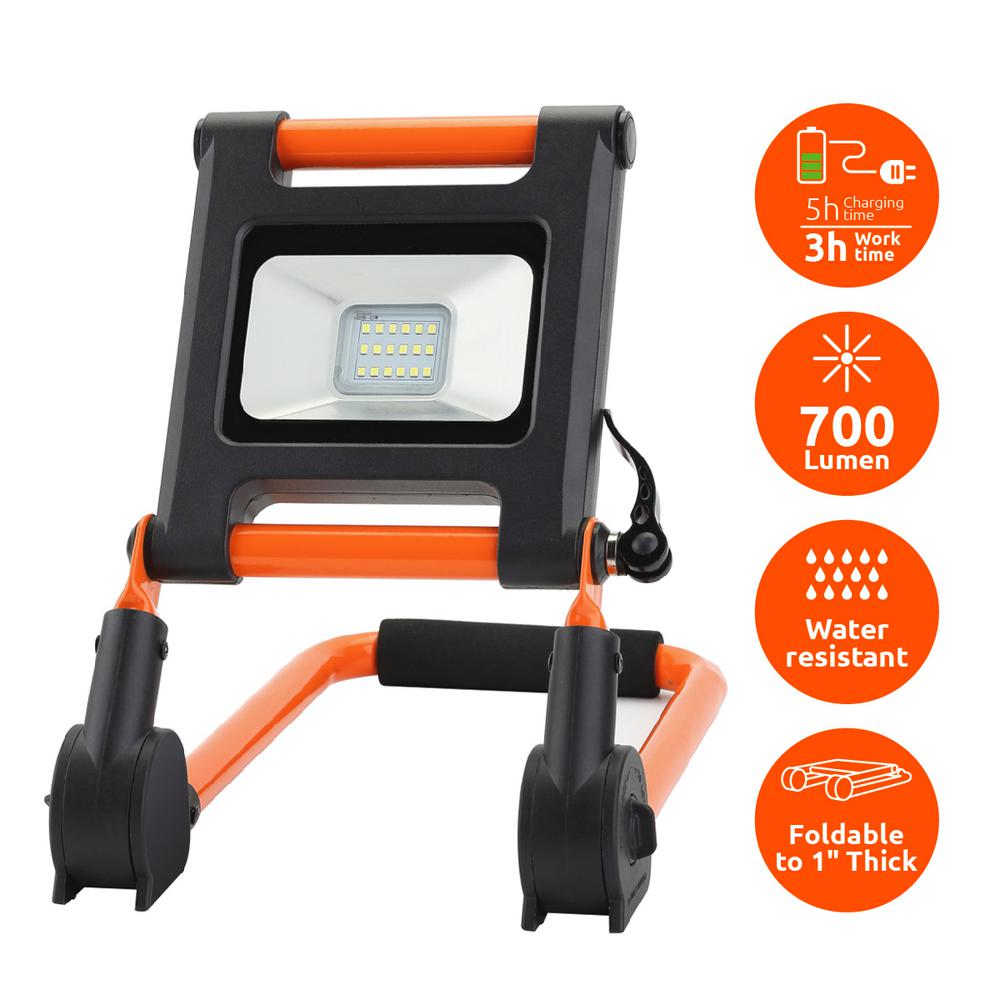 Best Rated Portable Clamp On Hand Helds Stand Up Work 700 Lumen Portable Rechargeable Led 6500k Worklight With Adjule Frame