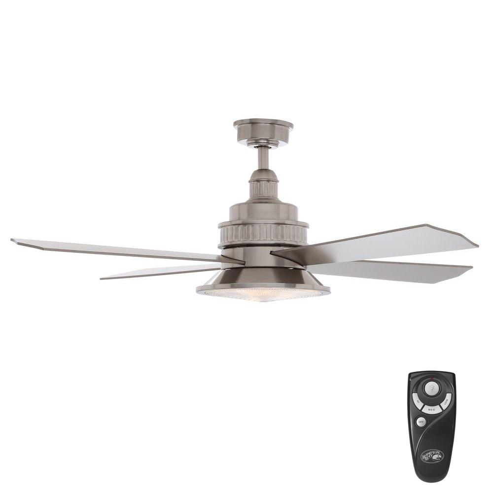 Valle Paraiso 52 In Indoor Brushed Nickel Ceiling Fan With Light Kit And Remote Control