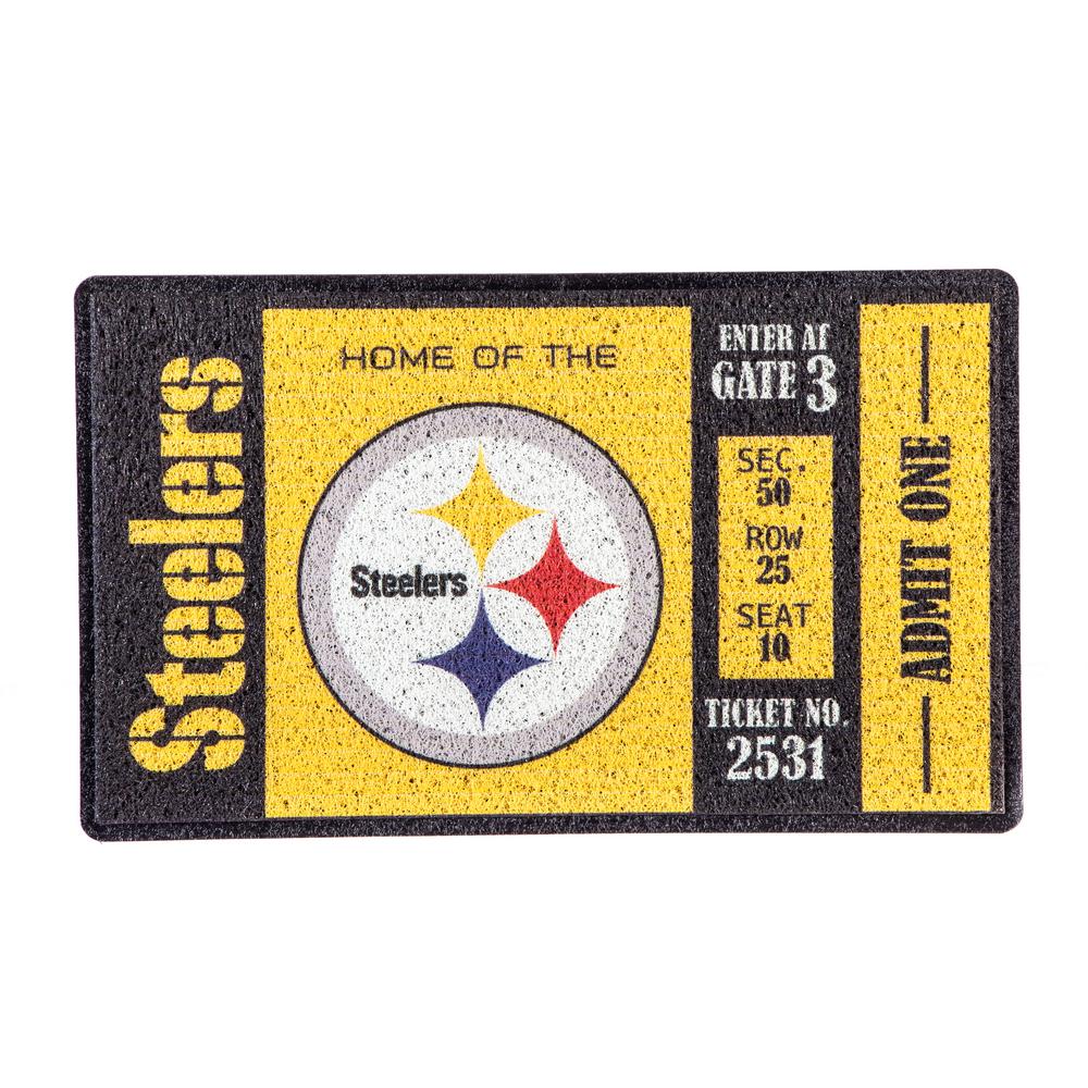 Team Sports America Pittsburgh Steelers 30 In X 18 In Vinyl