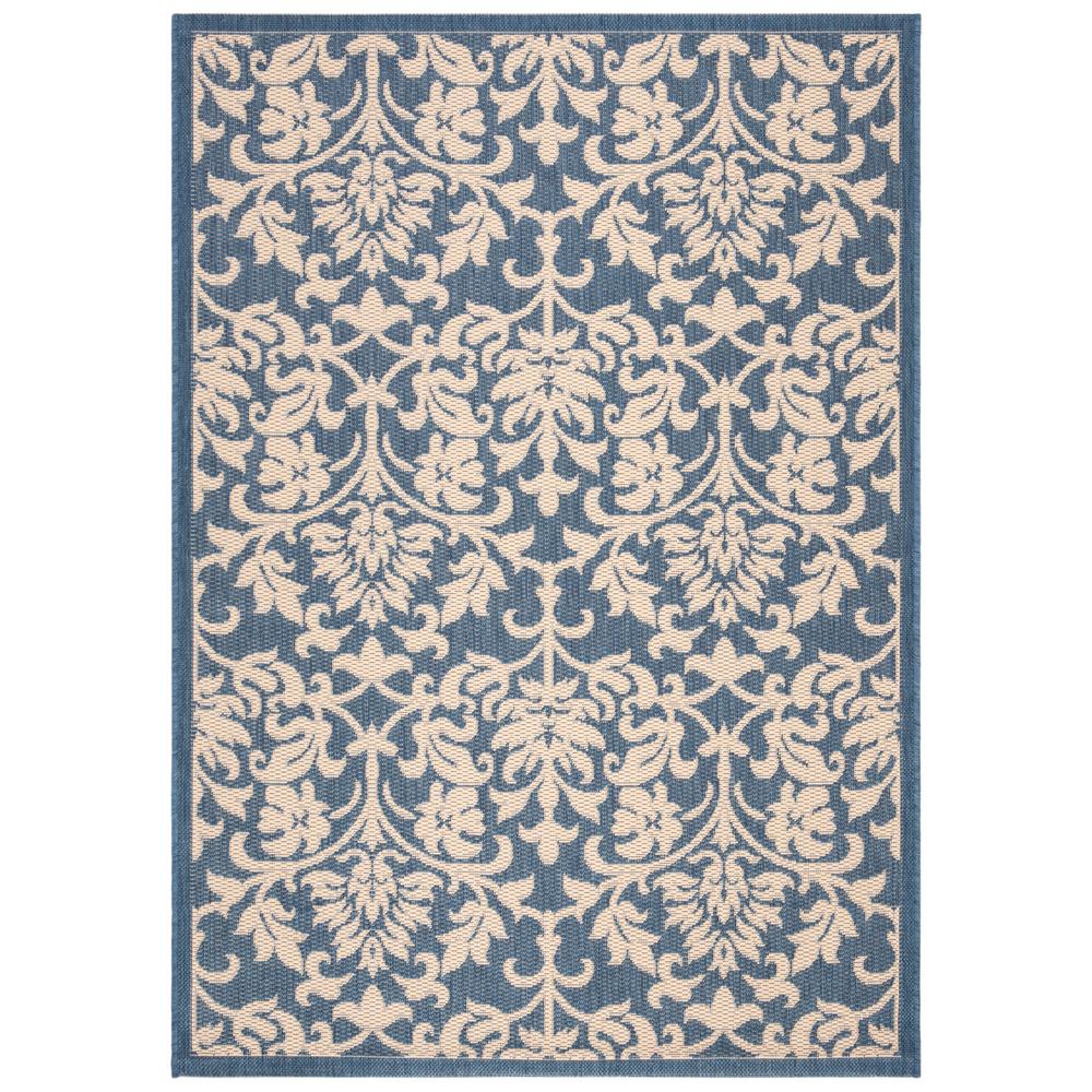 Safavieh Courtyard Blue/Natural 4 Ft. X 6 Ft. Indoor/Outdoor Area Rug ...