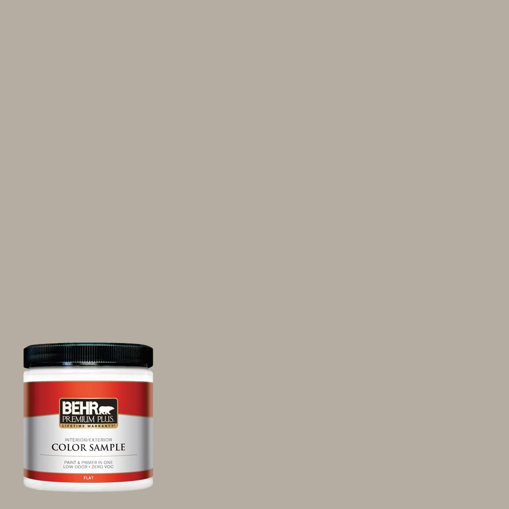 Behr Premium Plus 8 Oz Ppu18 13 Perfect Taupe Flat Interior Ppu18 13 Perfect Taupe Flat Interior Exterior Paint And Primer In One Sample