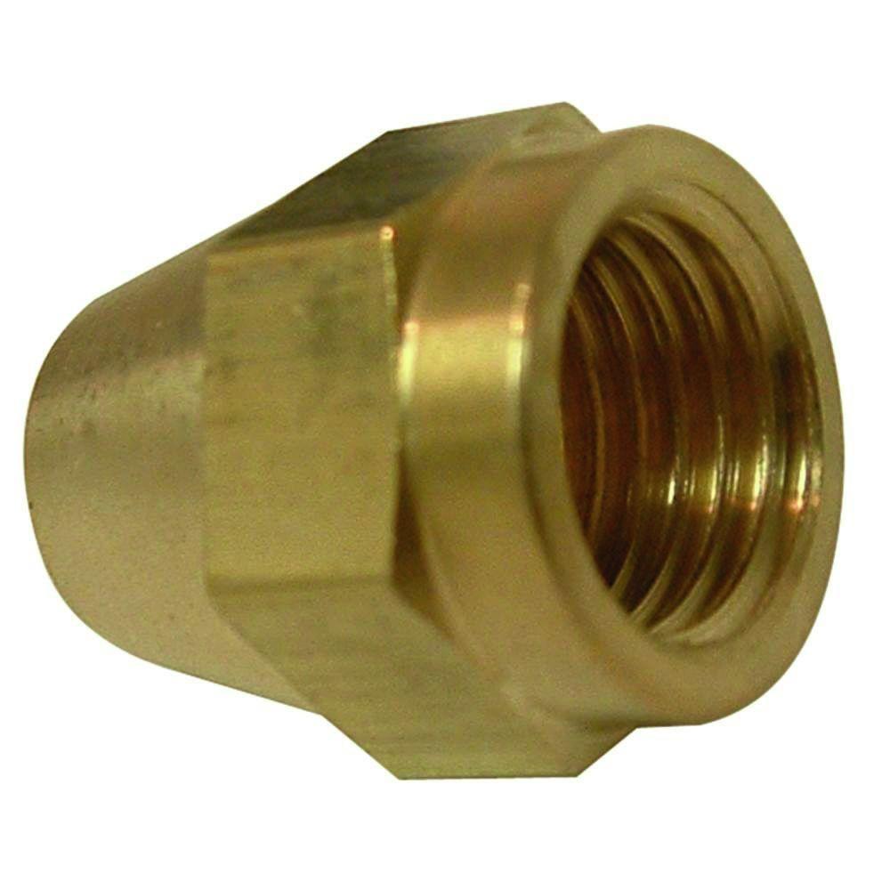 Everbilt 1 4 In Fl Brass Flare Short Nut 801559 The Home Depot inverted-flare-vs-double-flare-what-s-the-key-difference-qc-hydraulics