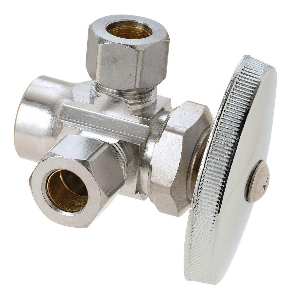 BrassCraft 1/2 in. Nom Sweat Inlet x 3/8 in. O.D. Comp x 3/8 in. O.D