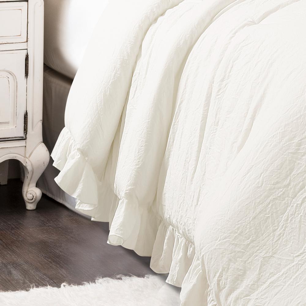 Lush Decor Reyna Comforter White 3 Piece Full Queen Set 16t002157
