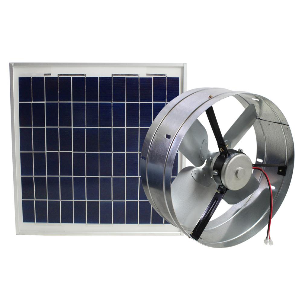 Quietcool 30 Watt Solar Powered Gable Mount Attic Fan Image Balcony and Attic
