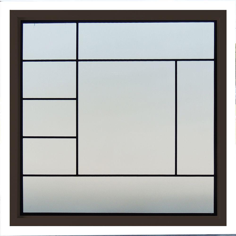 HyLite 47.5 in. x 47.5 in. Metro Decorative Glass Picture Vinyl Window