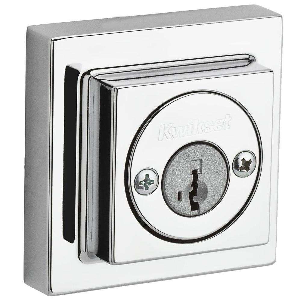 Kwikset 994 Series Square Contemporary Polished Chrome Double Cylinder
