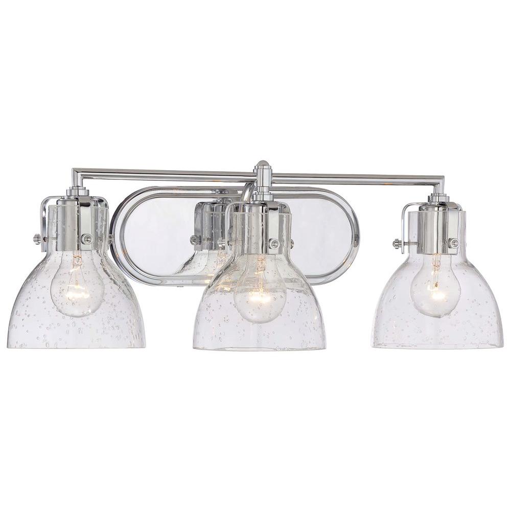 Minka Lavery 3 Light Chrome Bath Vanity Light 5723 77 The Home Depot