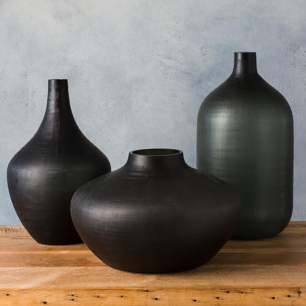 Artistic Weavers Rayc 18.5 in. Dark Green Glass Decorative Vase