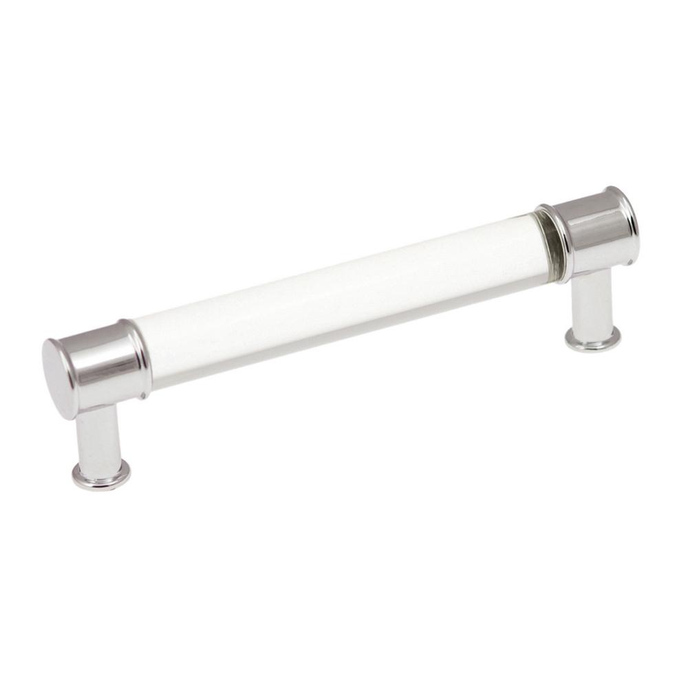 Hickory Hardware 5 In 128 Mm Midway Crysacrylic With Chrome Cabinet Center To Center Pull P3635 Cach The Home Depot