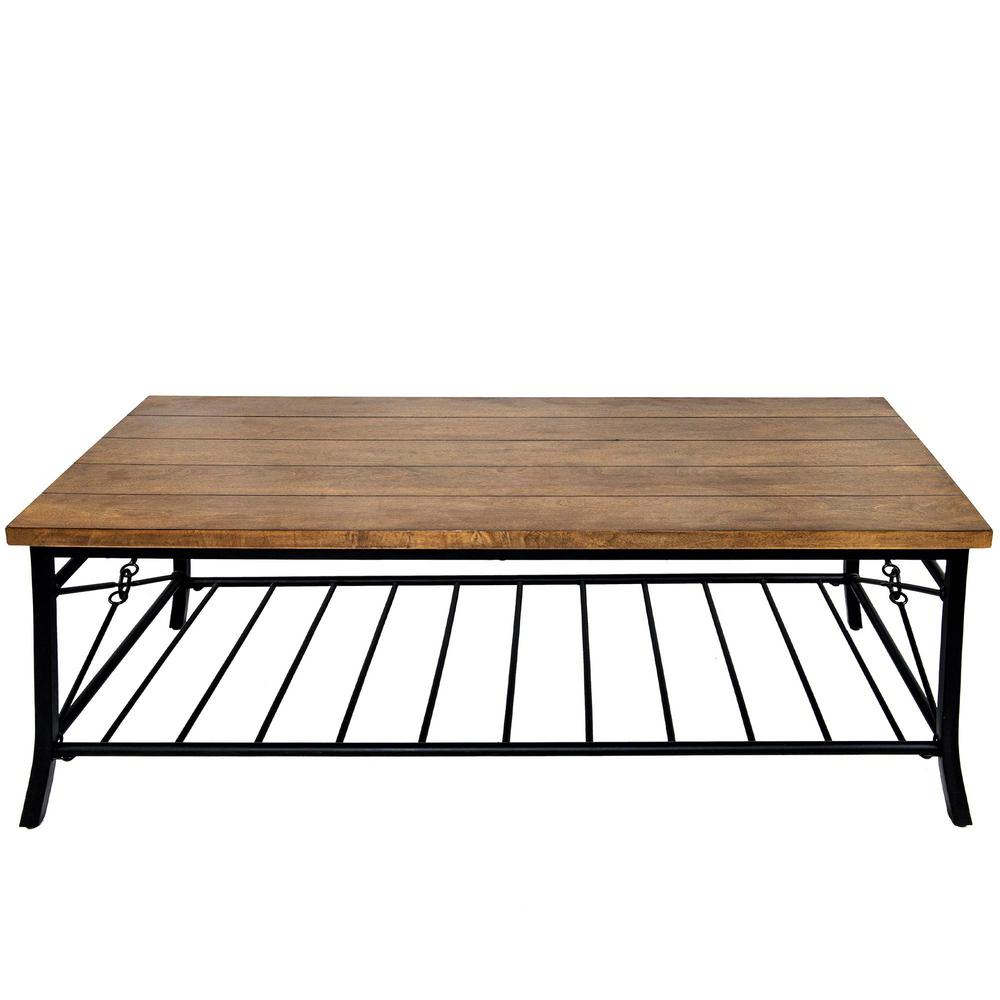 black rectangle coffee table with storage