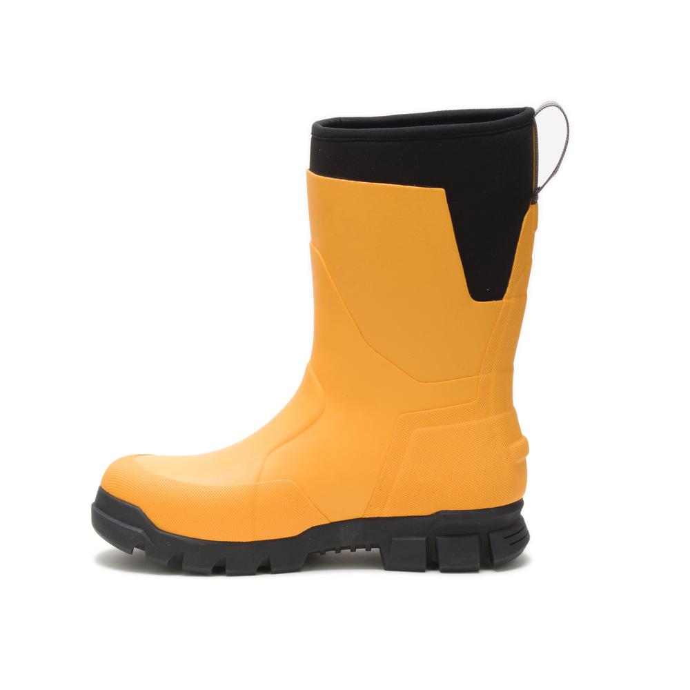 caterpillar boots yellow