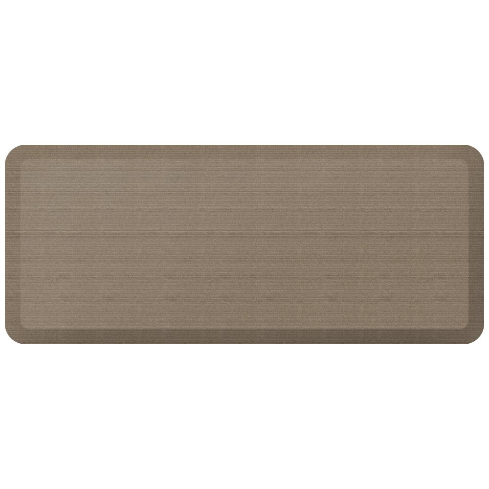 Newlife Designer Grasscloth Pecan 20 In X 48 In Anti Fatigue Comfort Kitchen Mat