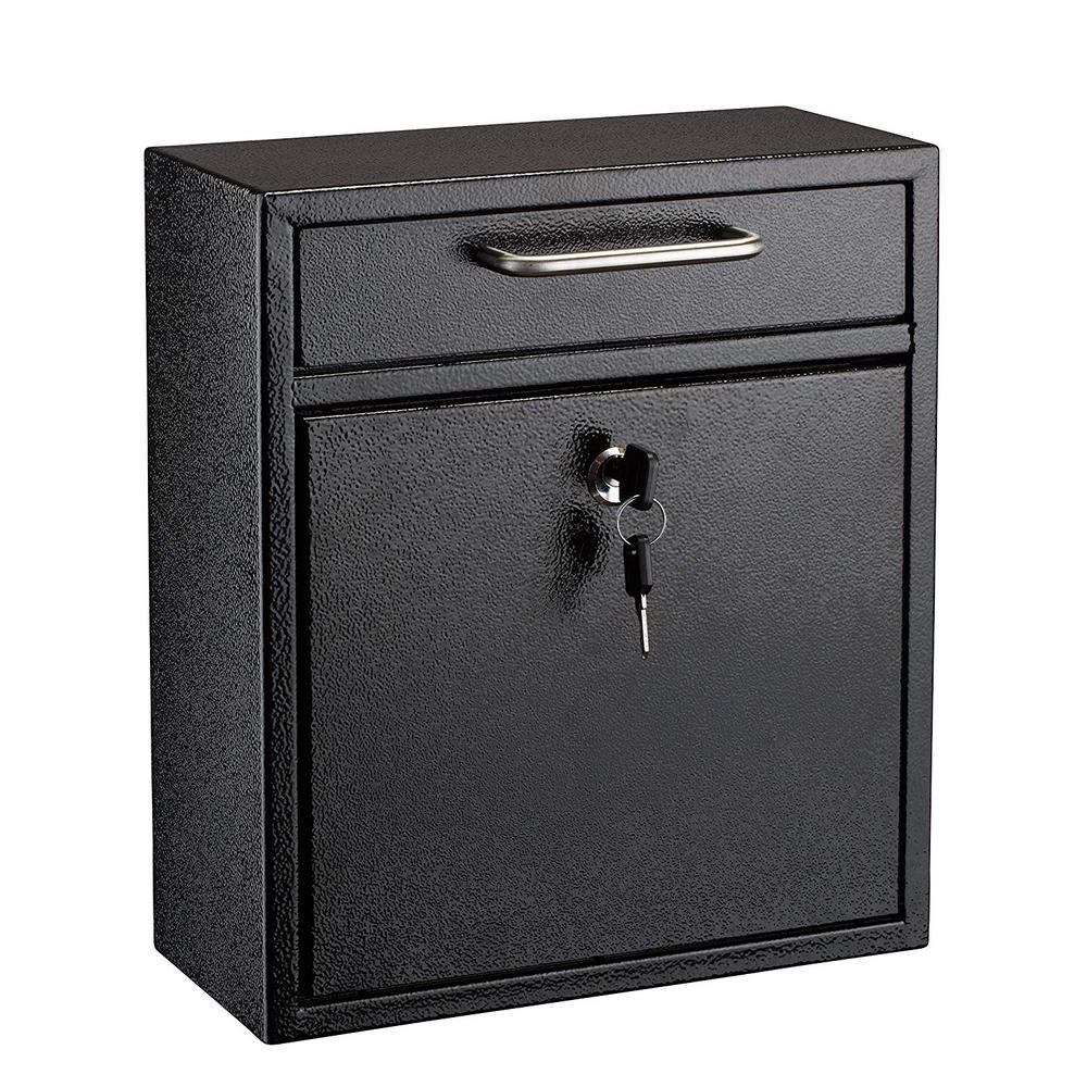 AdirOffice Medium Ultimate Black Wall Mounted Mail Box63105BLK The