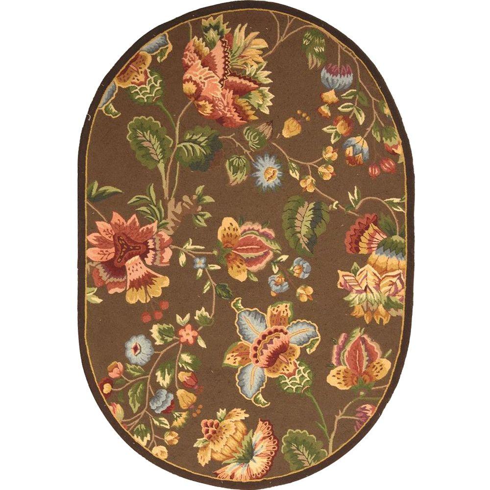 Safavieh Chelsea Brown 7 ft. 6 in. x 9 ft. 6 in. Oval Area RugHK331B8OV The Home Depot