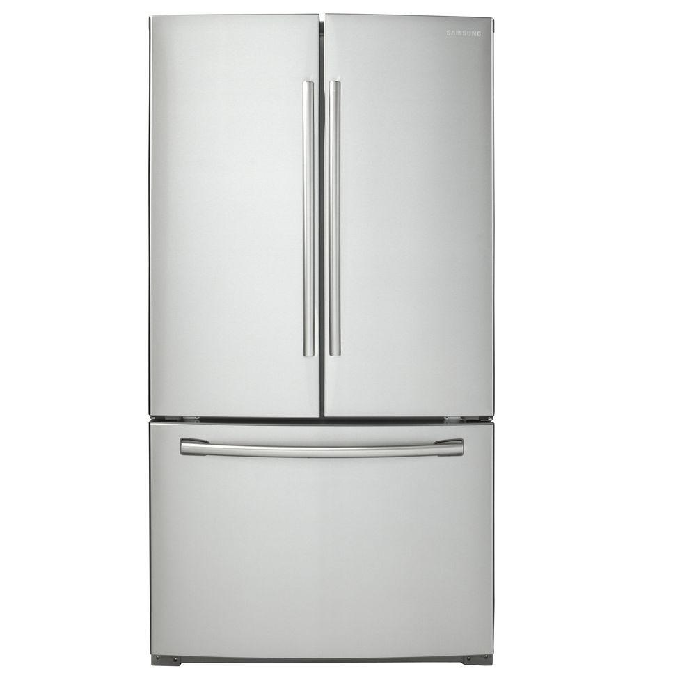 Samsung 25.5 cu. ft. French Door Refrigerator in Stainless Steel-RF260BEAESR - The Home Depot