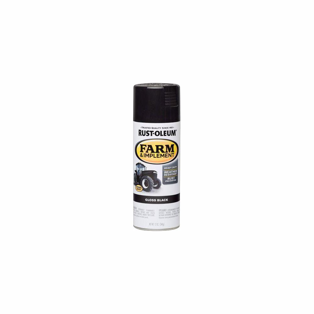 RustOleum 12 oz. Farm Equipment Gloss Black Enamel Spray Paint (6Pack
