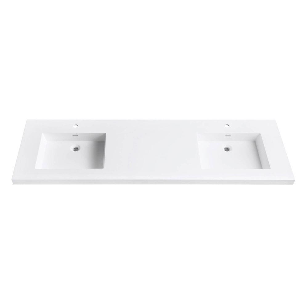 Avanity Versastone 73 In Solid Surface Vanity Top With Integrated