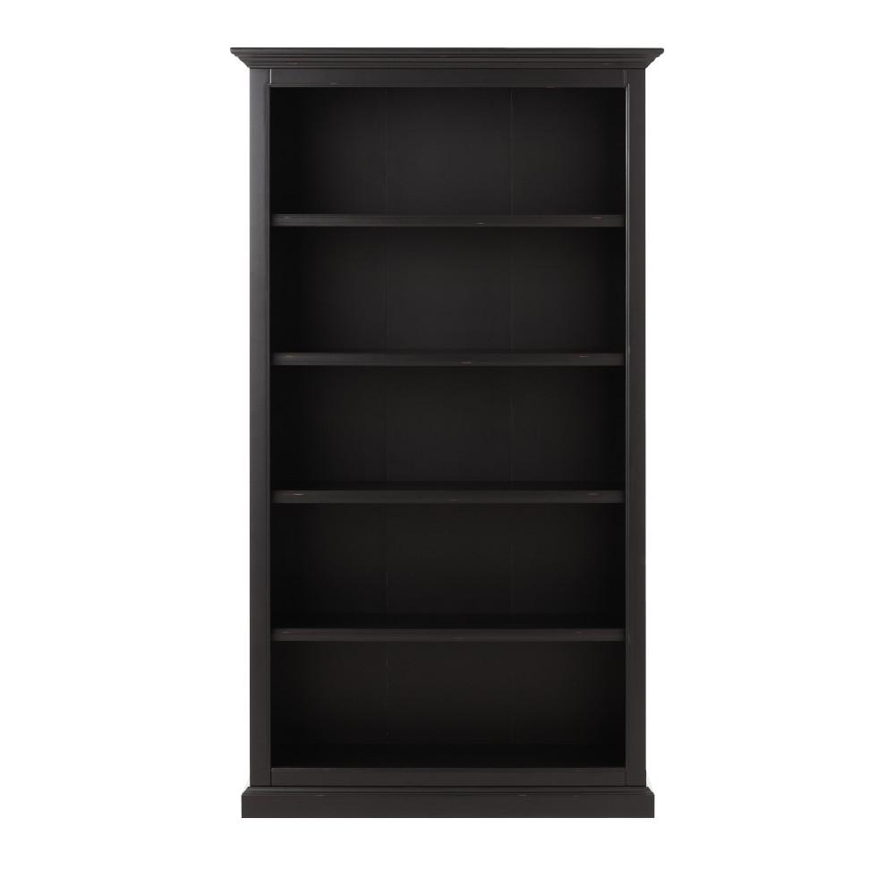 Black Bookcases Home Office Furniture The Depot Ingrid Rubbed Black Open Bookcase