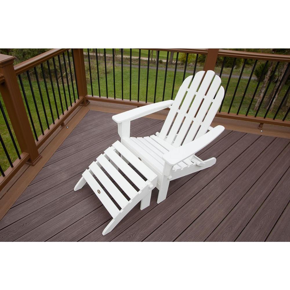 Trex Outdoor Furniture Cape Cod Classic White 2 Piece Folding