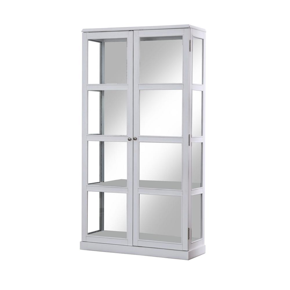 Furniture Of America Jones White China Cabinet With Window Panel