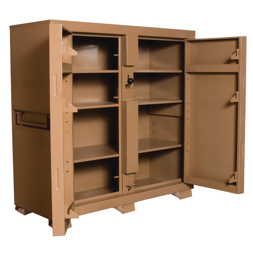 Knaack 109 JOBMASTER 60 in. x 24 in. x 60 in. Jobsite Storage Cabinet, Tan