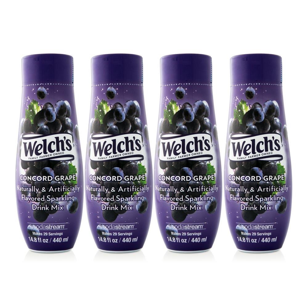 SodaStream 440 ml Welch's Sparkling Concord Grape Drink Mix (Case of 4