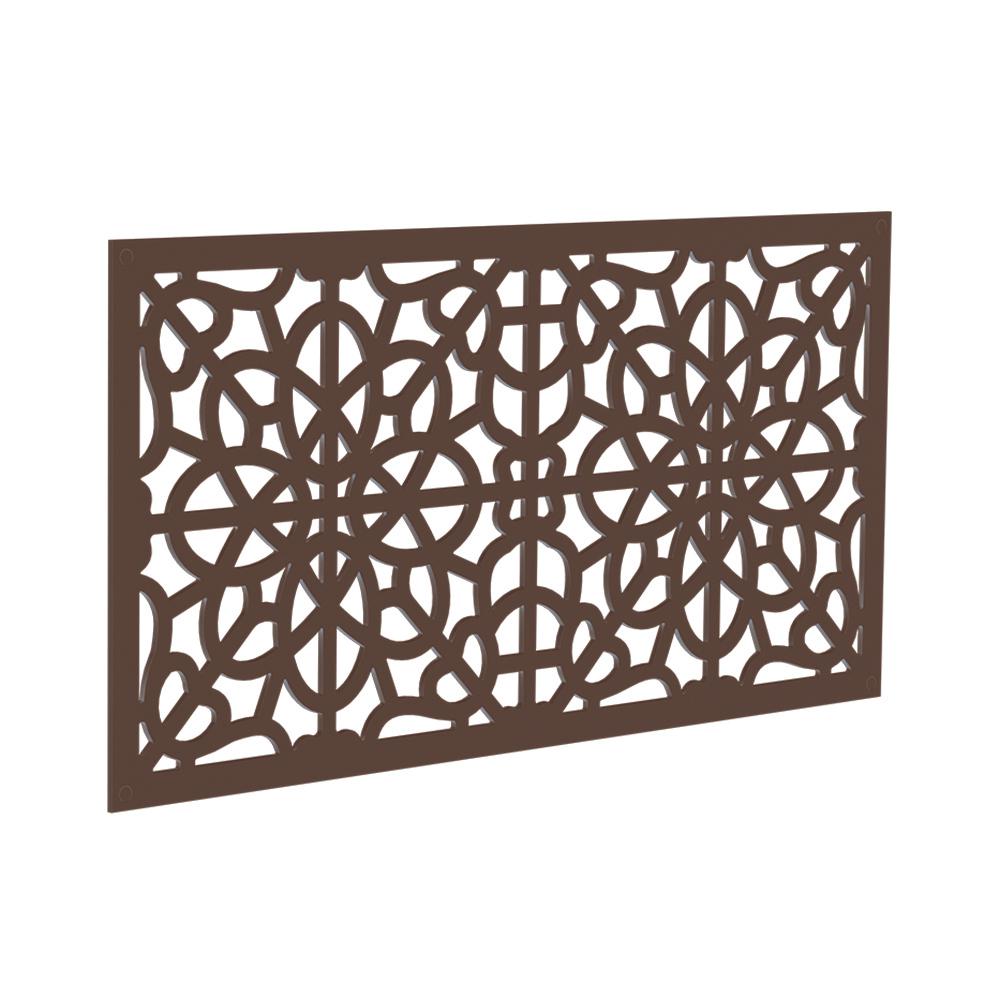 TuffBilt 4 ft. x 2 ft. Brazilian Walnut Fretwork Polymer